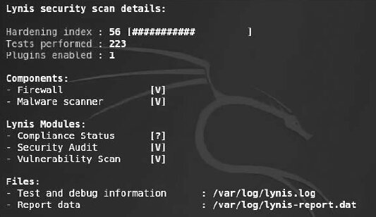 Figure 6.30. Overall summary of the computer scan Figure 6.30. Overall summary of the computer scan