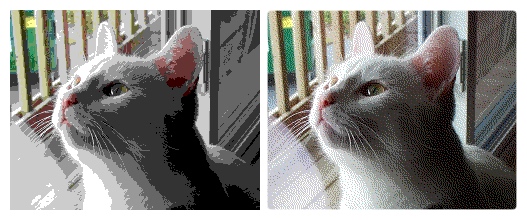 Dithering in image processing: before and after