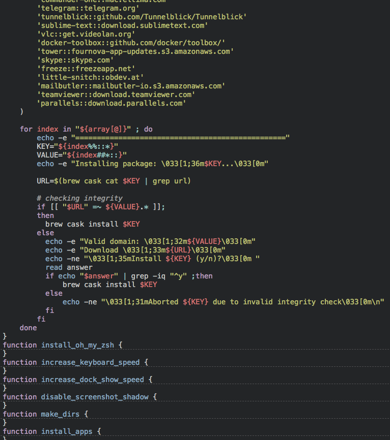 An example of a naive package installer from one of my scripts—and that’s just one function