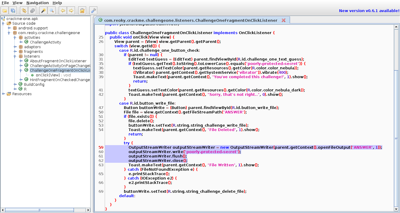 You could have extracted the string with a decompiler as well