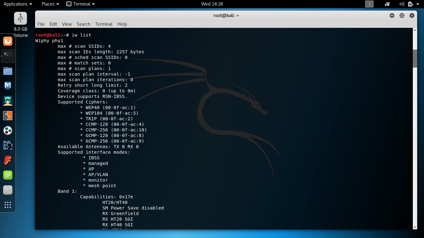 Viewing wireless adapter parameters