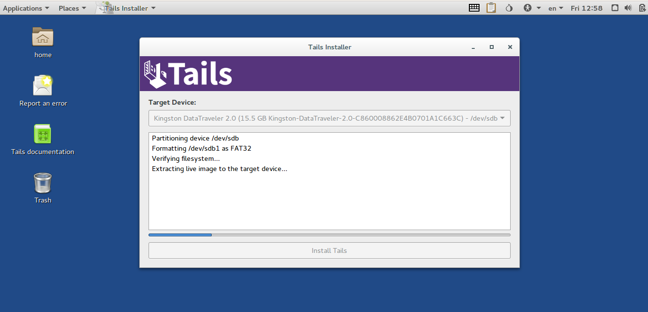 Installing Tails