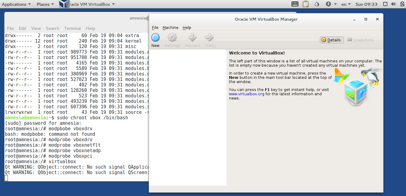 VirtualBox running in a 64-bit sandbox