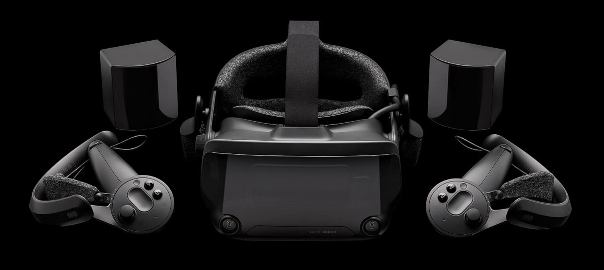 Valve Index kit: headset, Knuckles controllers, and new base stations