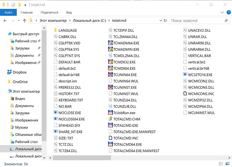 Installed files Installed files