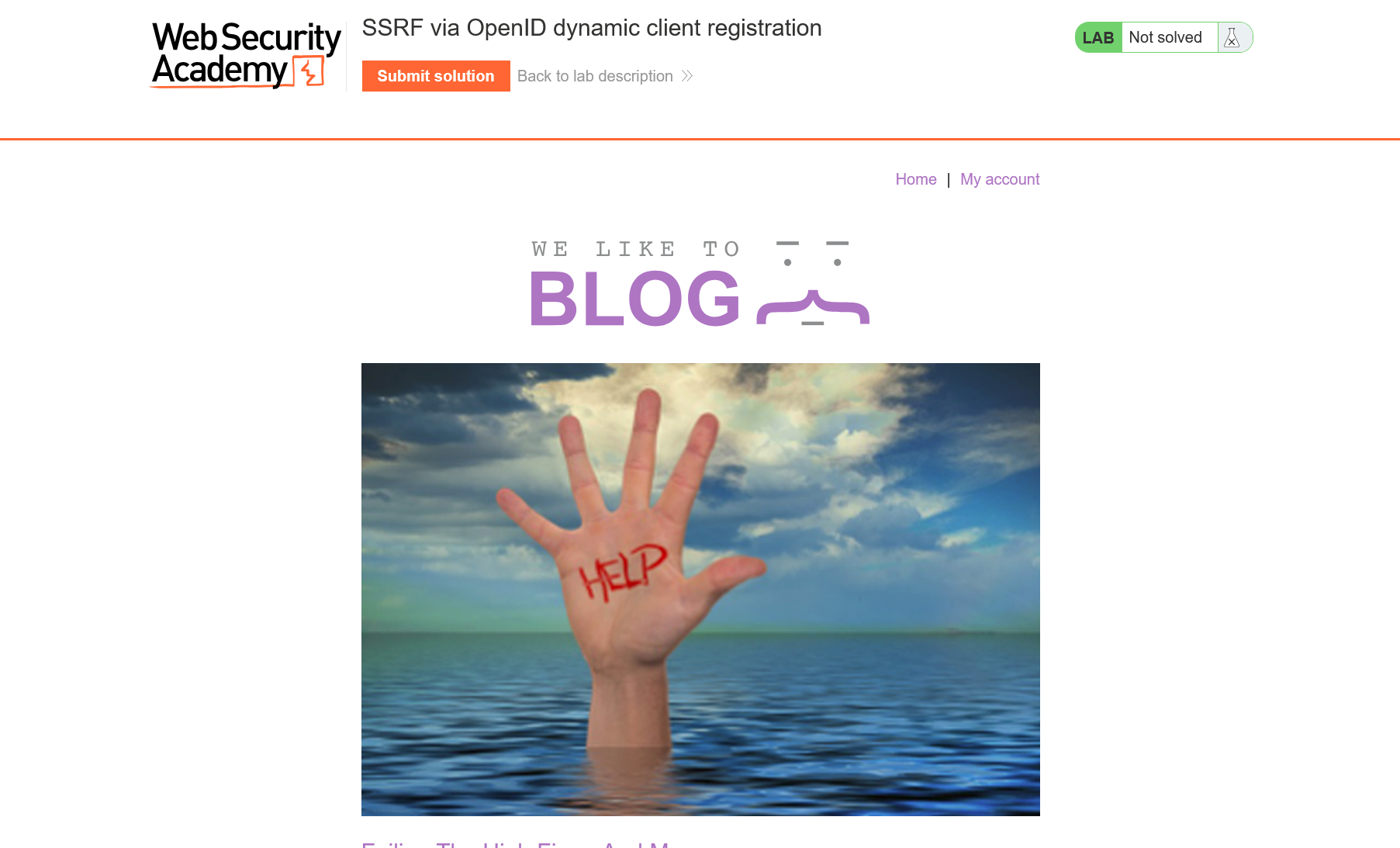 Blog main page