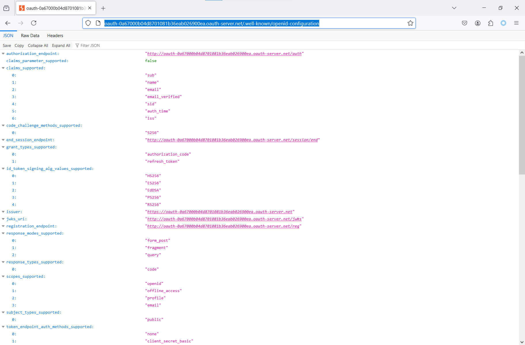WebFinger configuration