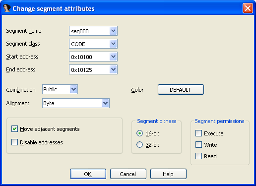 Editing segment attributes