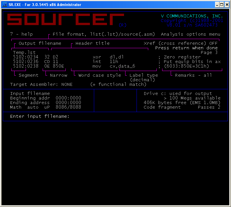 Sourcer in action