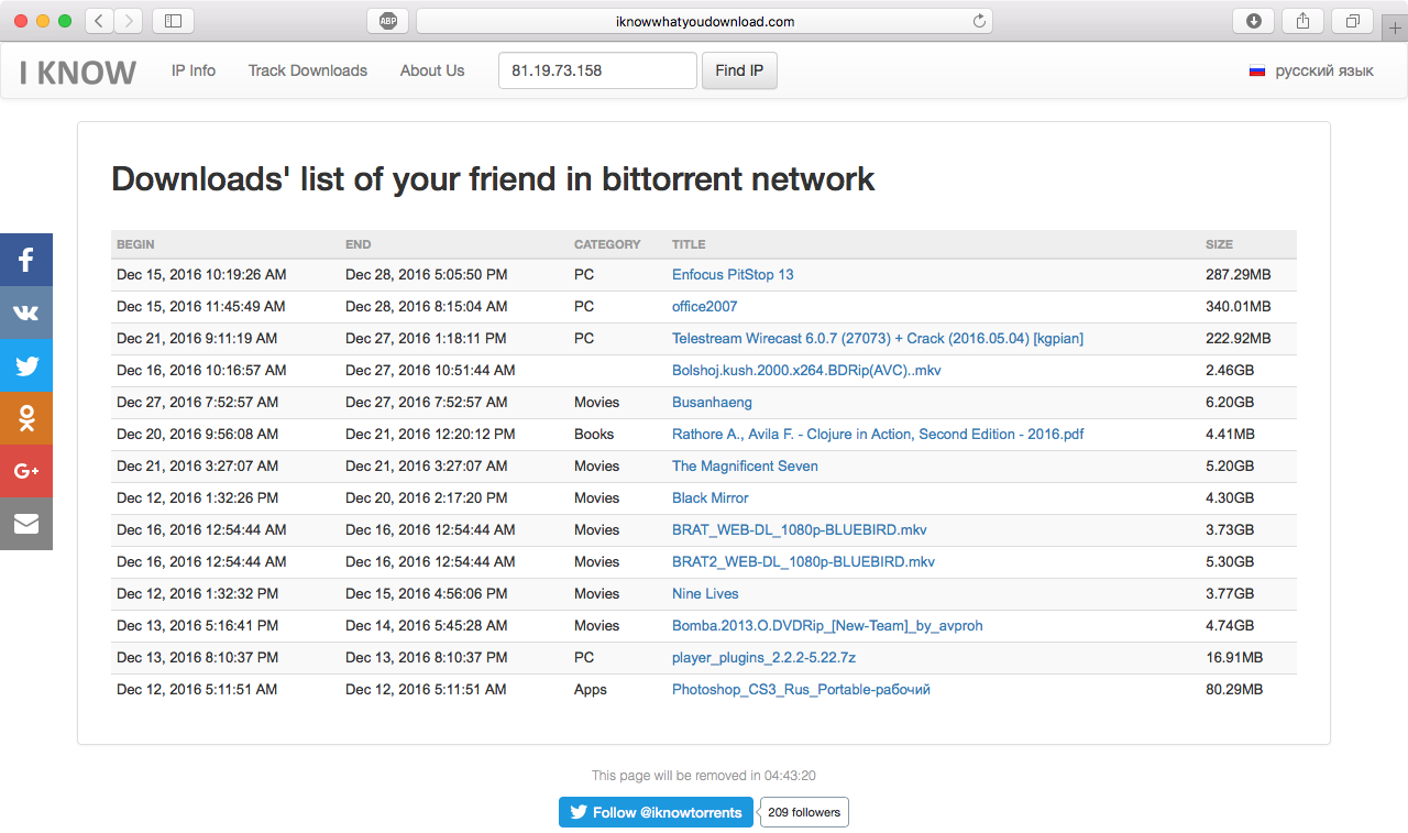 Someone’s download list