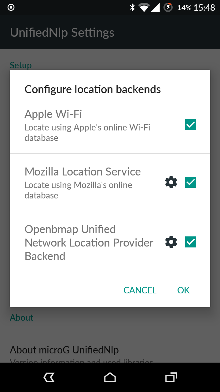 Installing and configuring location plugins