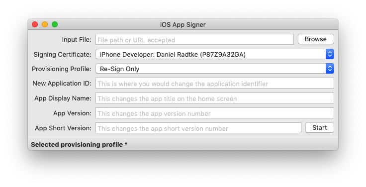 iOS App Signer