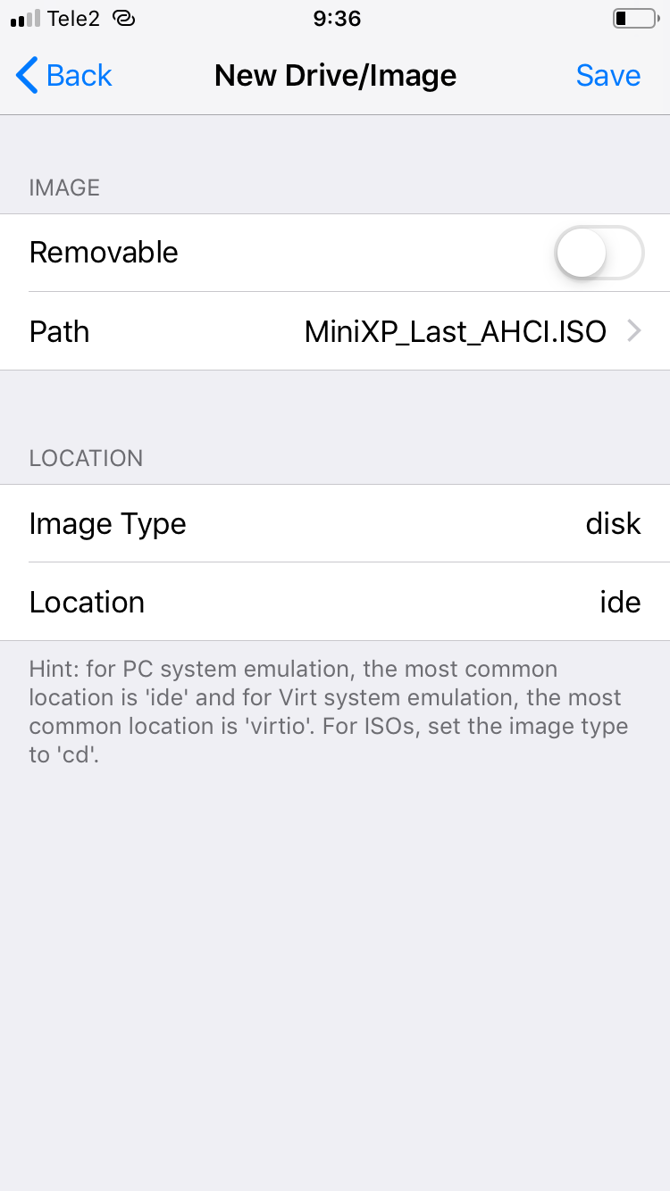 Mounting the distro ISO in UTM