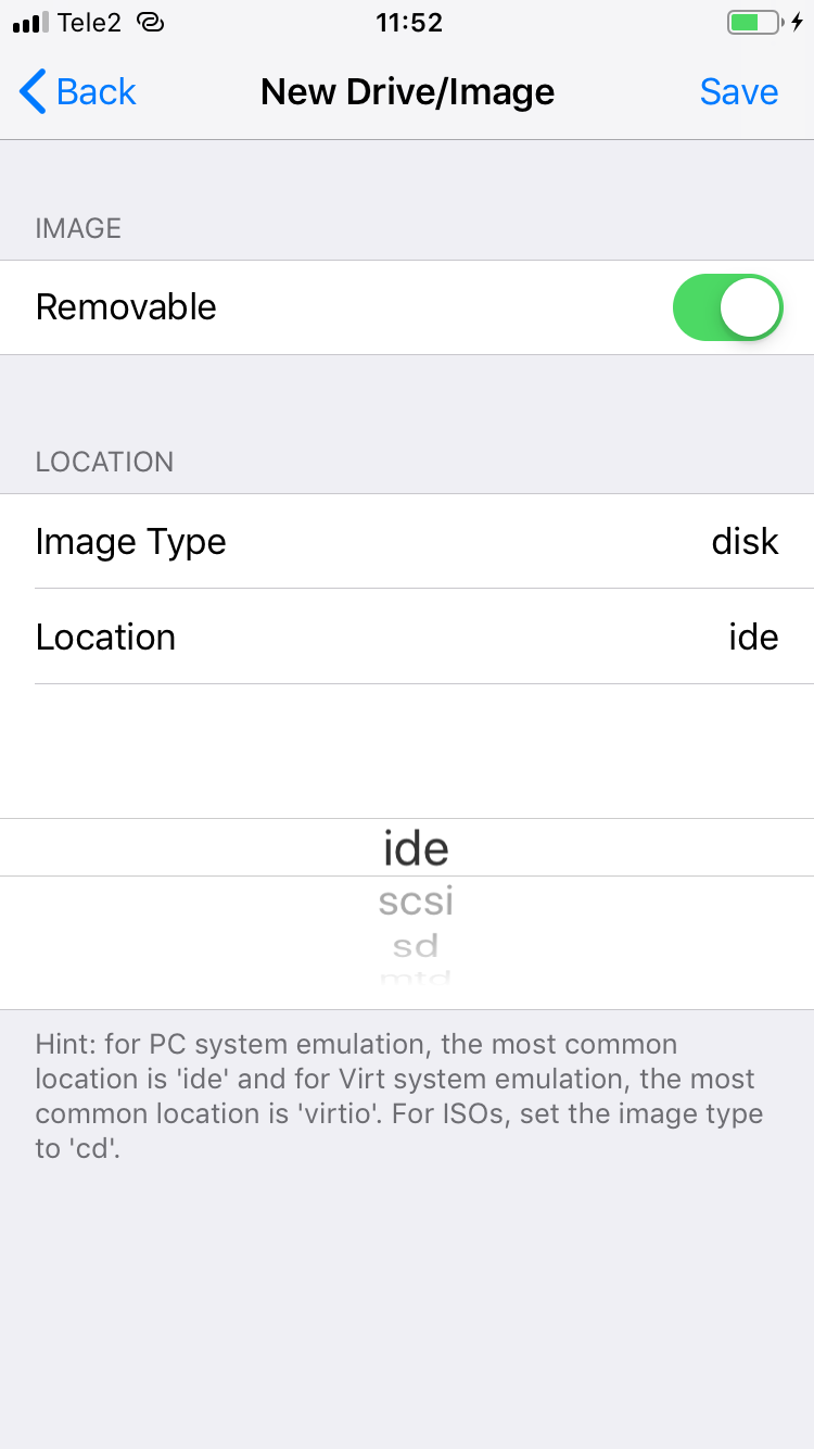 Attaching the installer ISO in UTM