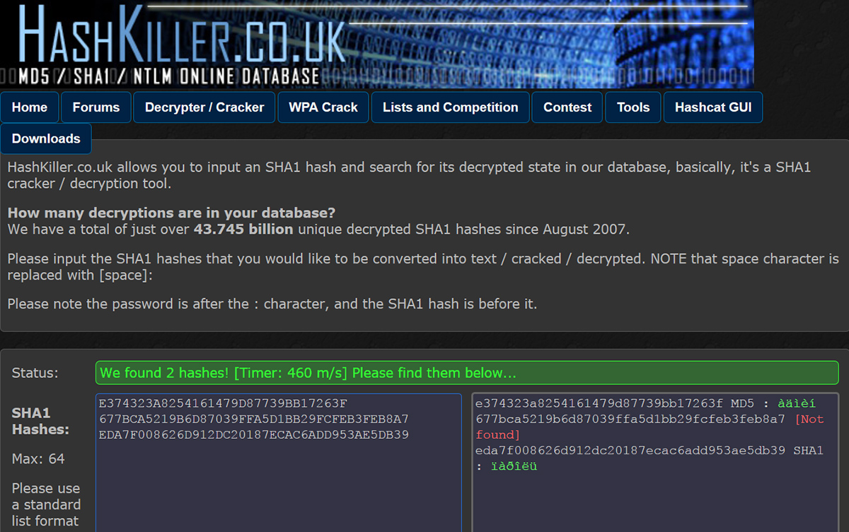 HashKiller doesn’t play well with Cyrillic, but it still knows Cyrillic passwords