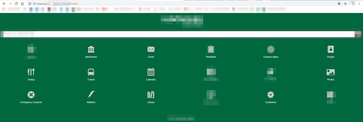 Part of the account’s admin panel