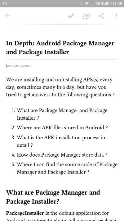 Here’s what an article looks like in Pocket