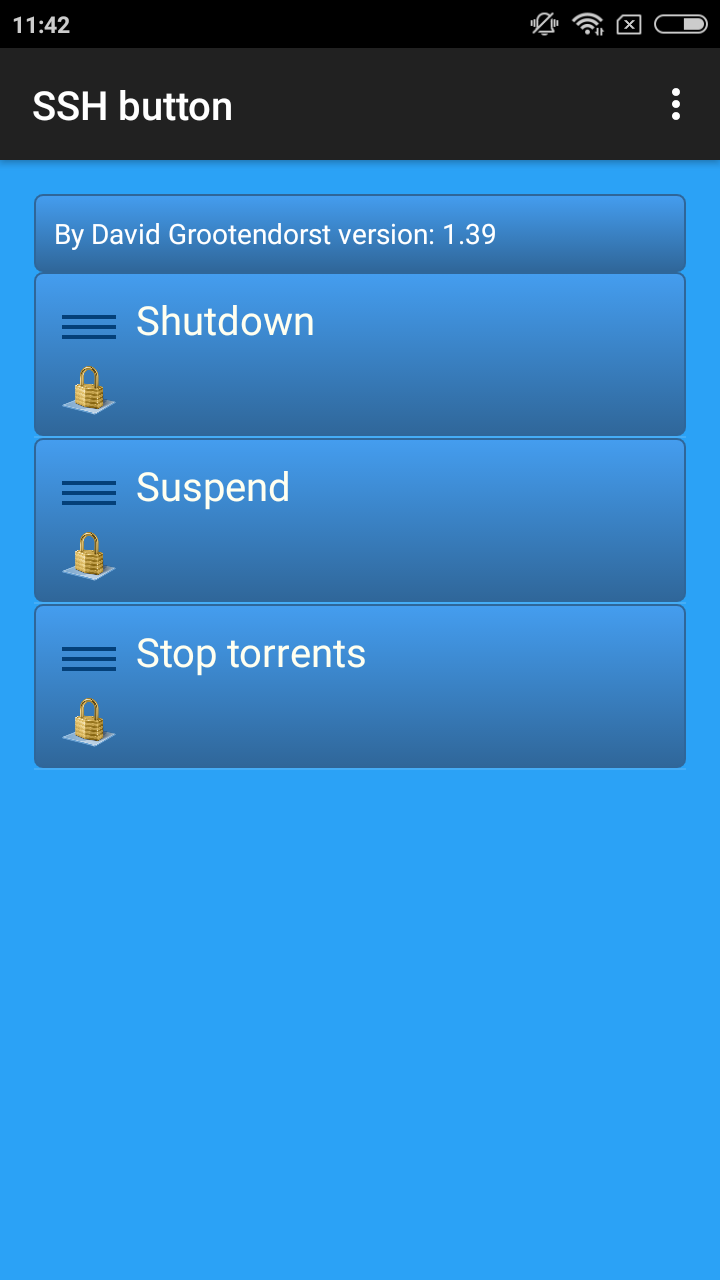 SSH button