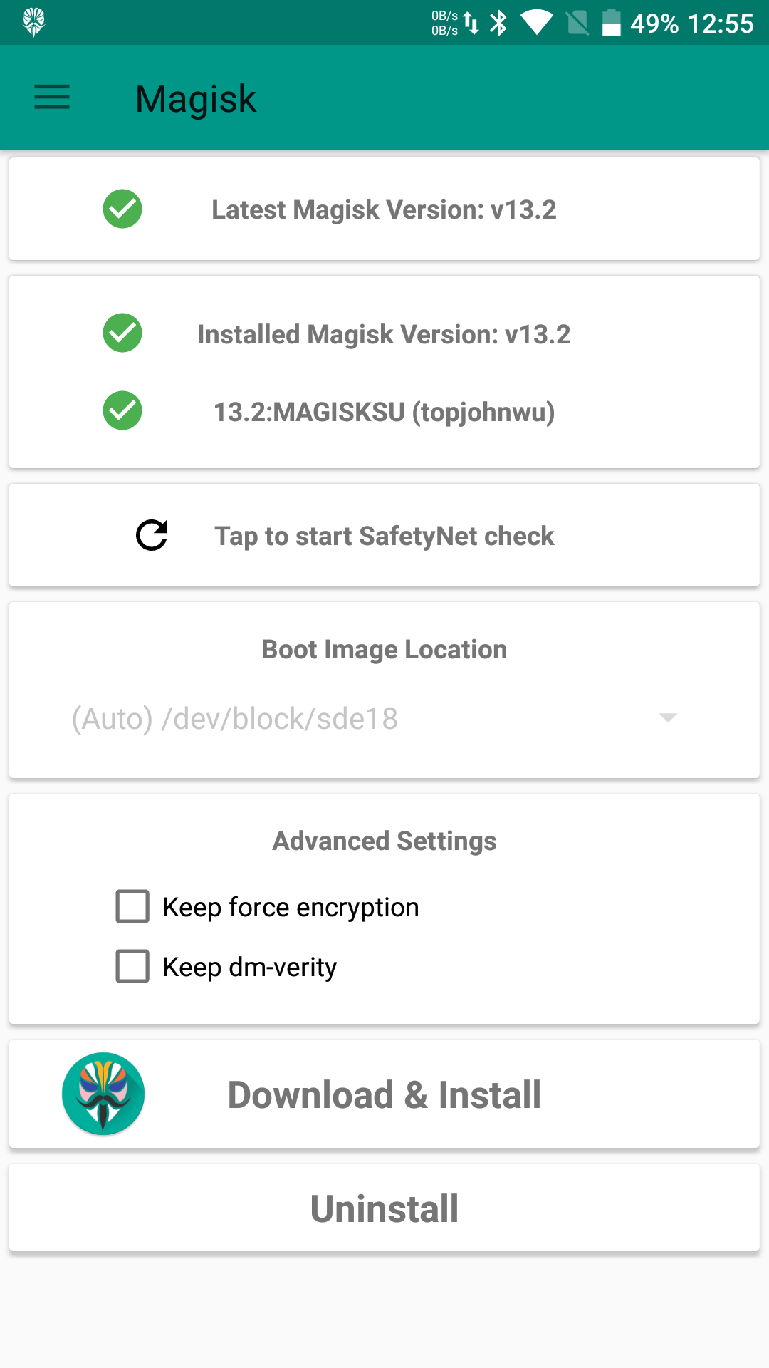 Magisk and the SafetyNet test