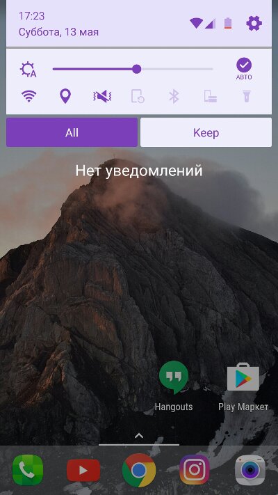Notification panel after installing Good Lock