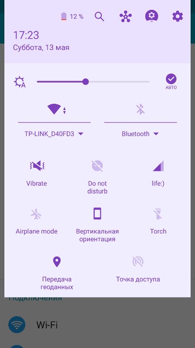 Notification panel after installing Good Lock