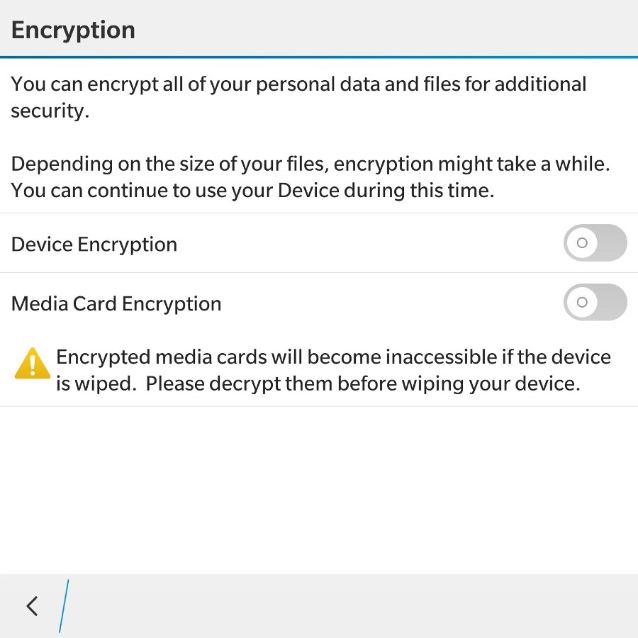 Enabling encryption Enabling encryption