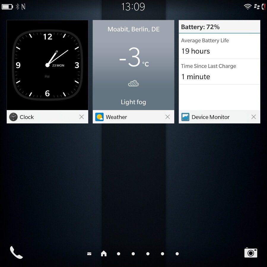 The home screen can look like this The home screen can look like this