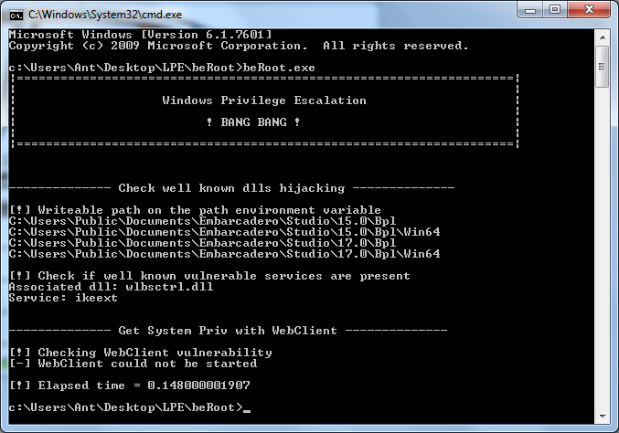 BeRoot found several writable directories listed in the PATH environment variable BeRoot found several writable directories listed in the PATH environment variable