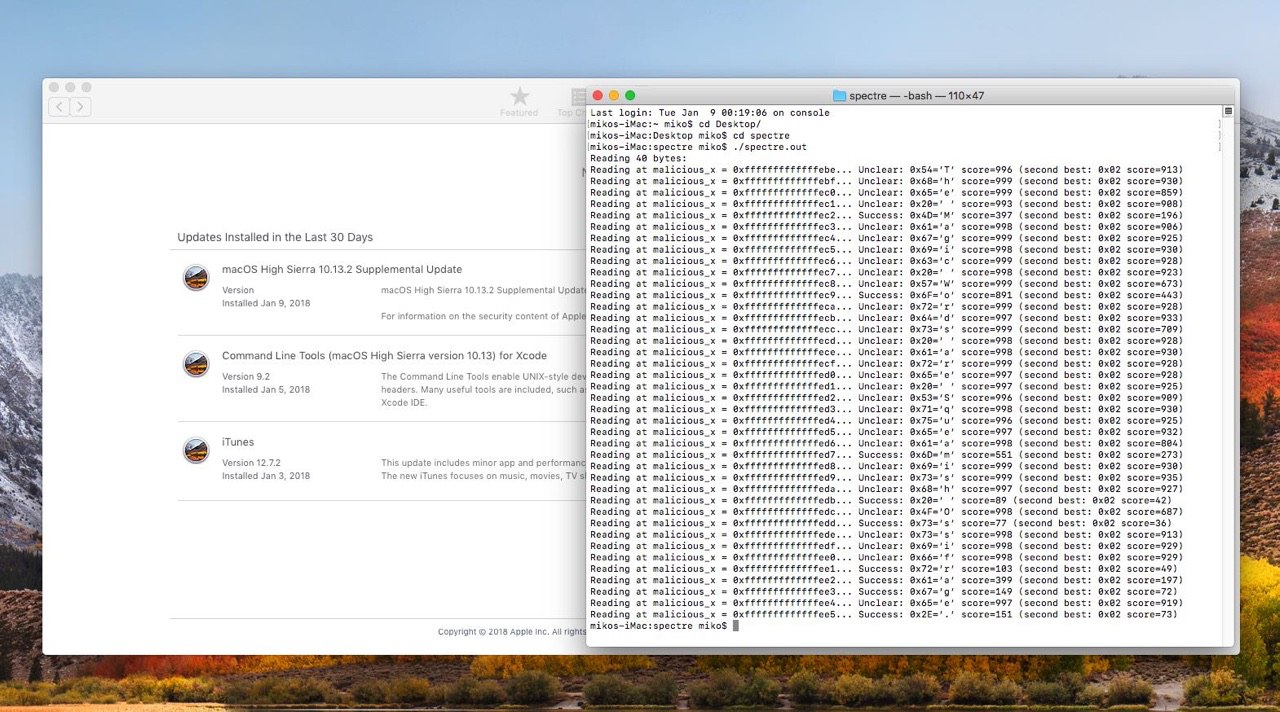Spectre PoC on macOS Spectre PoC on macOS