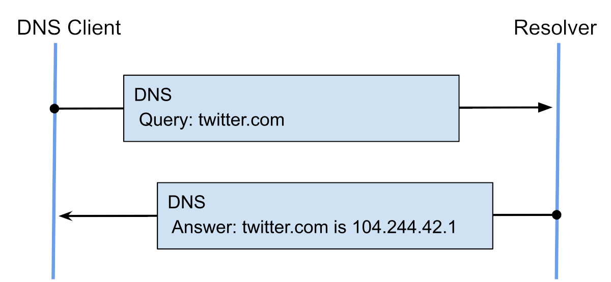 DNS query and DNS response in the system’s basic architecture DNS query and DNS response in the system’s basic architecture