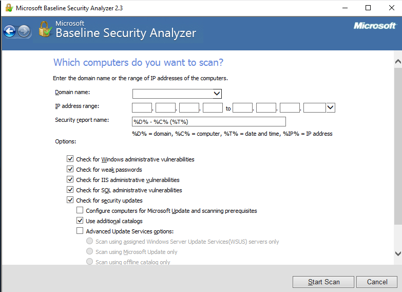Selecting network scan options for a group of hosts Selecting network scan options for a group of hosts